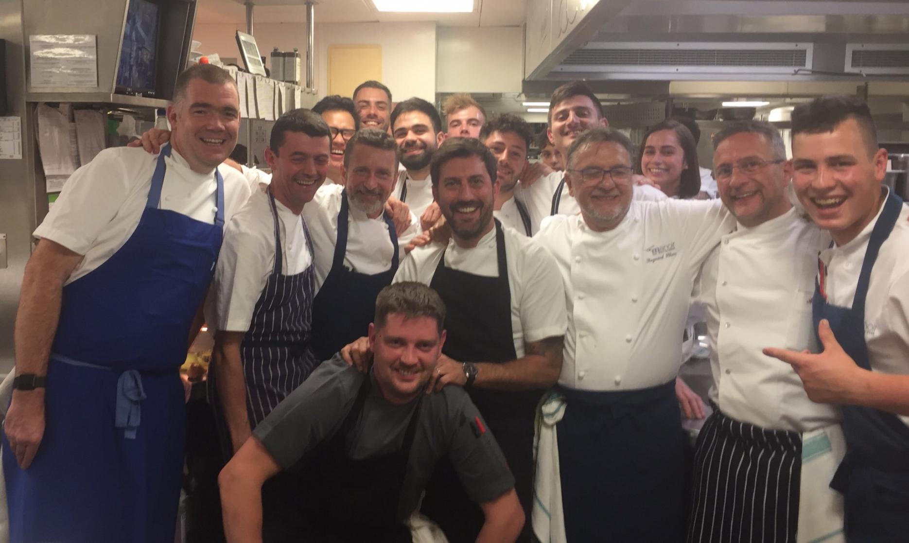 Michel Roux and Alain Roux hosted charity dinner for Adopt a School