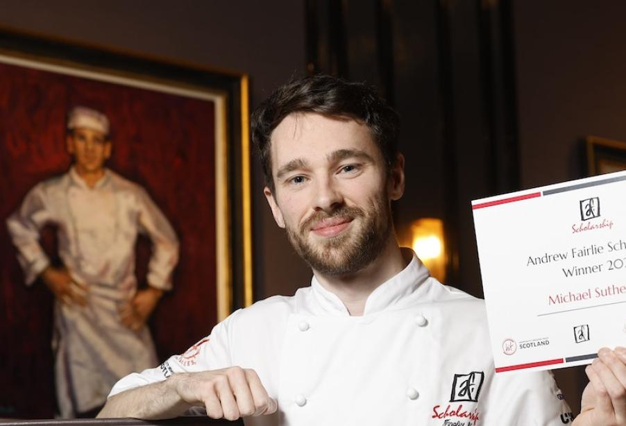 Michael Sutherland, Gleneagles junior sous chef wins Andrew Fairlie Scholarship