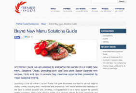 Image of Premier Foods Menu Solutions Guide 