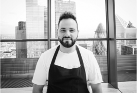 rhubarb head chef Fenchurch Restaurant cypriot 