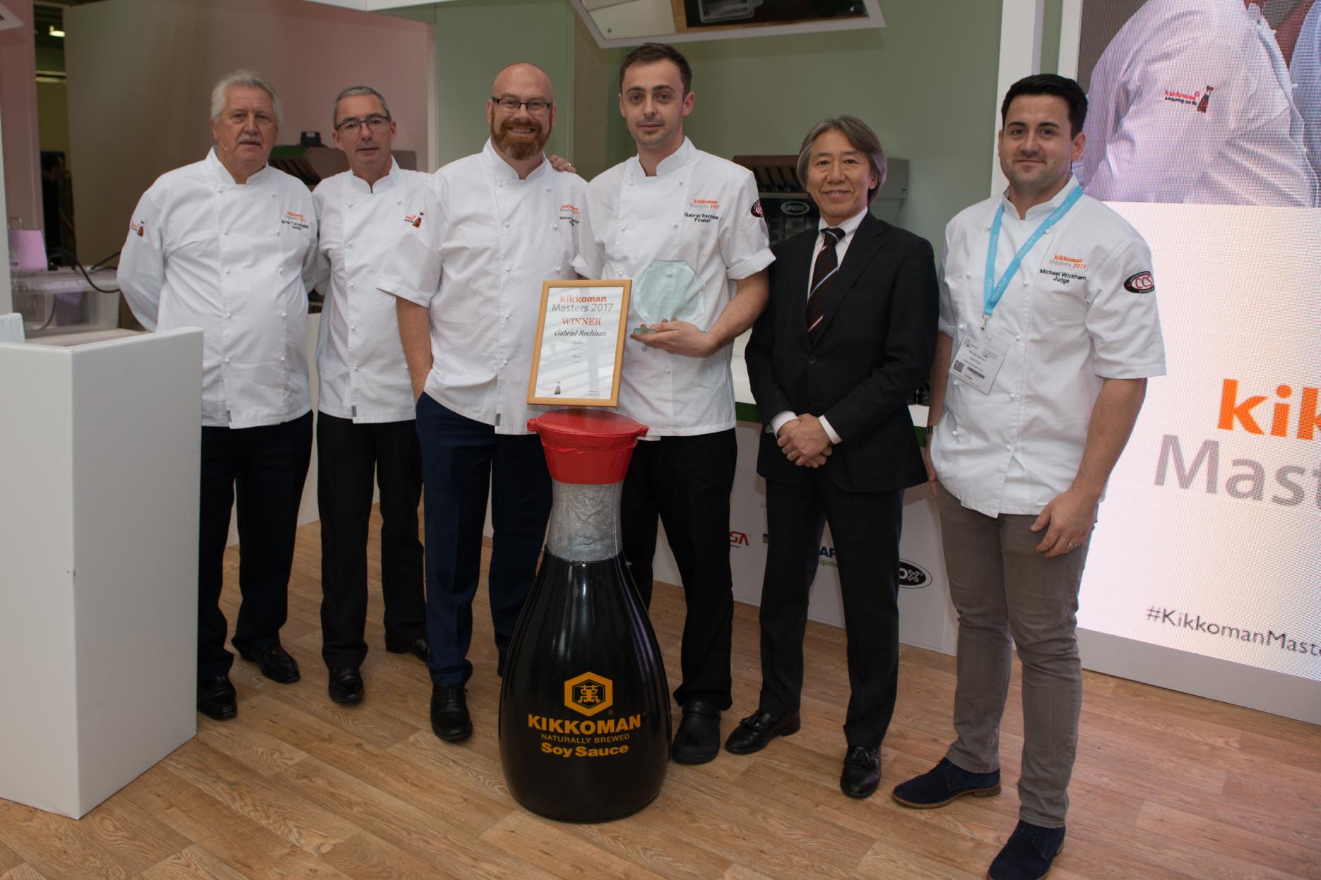 Chef Gabriel Rechisan with judges at the Kikkoman Masters 2017 final