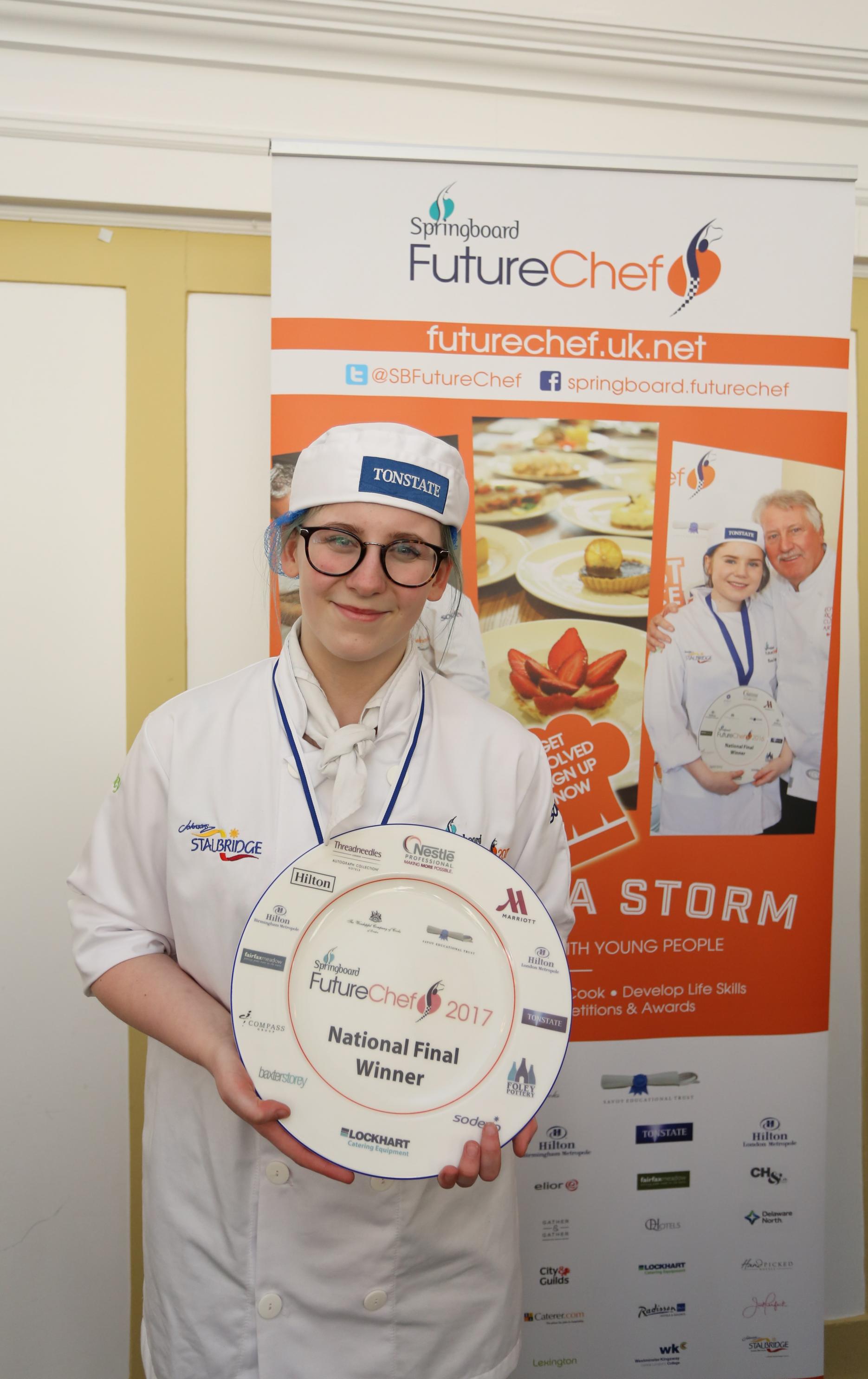 Springboard's FutureChef 2017 winner Katie Cooper Springboard's FutureChef 2017 winner Katie Cooper