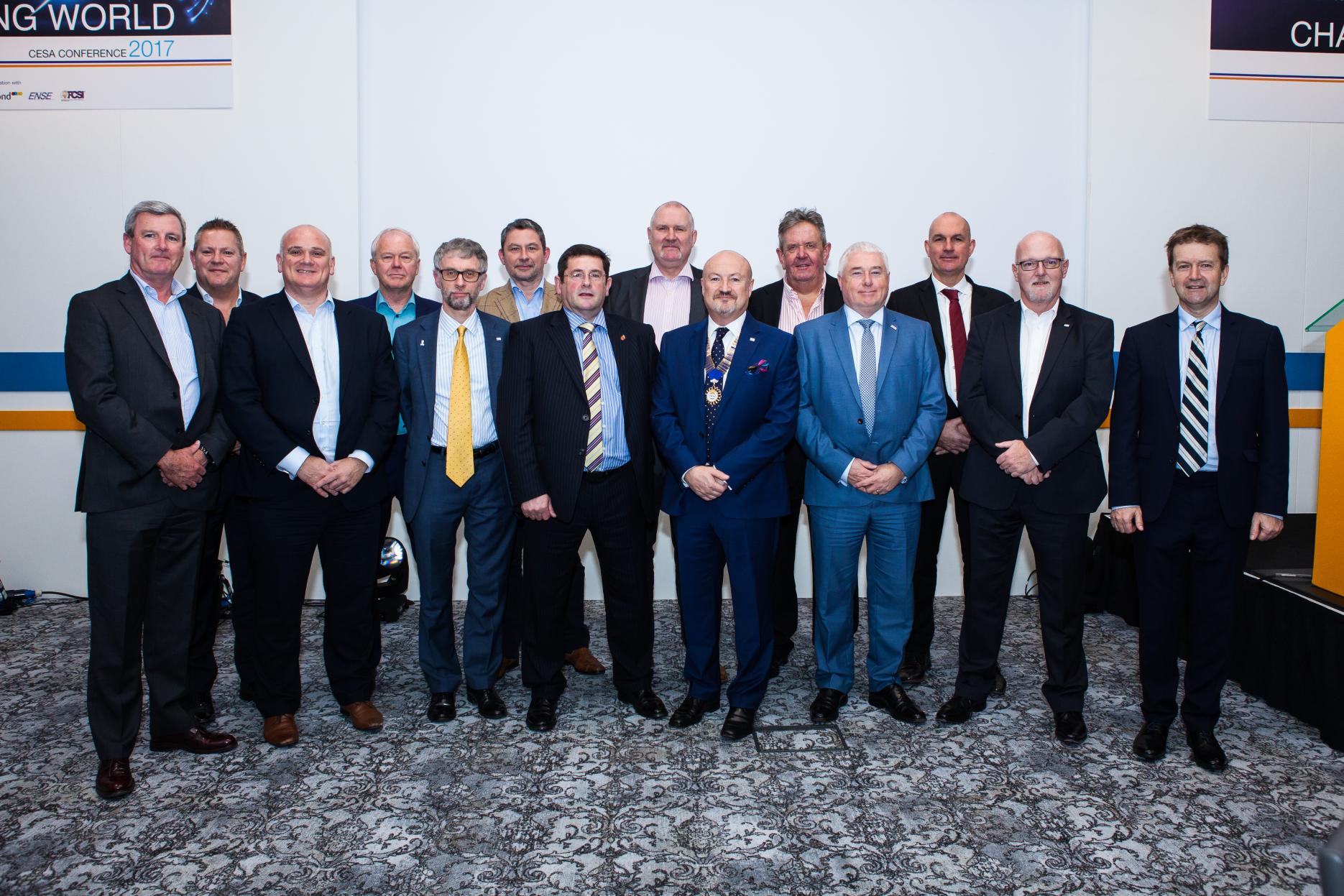 CESA chair Glenn Roberts (sixth from right) with council members