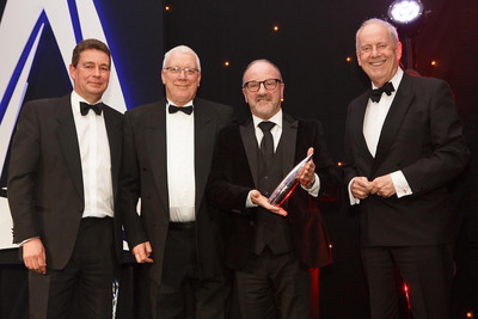 Nick Vadis accpeting his Lifetime Achievement Award