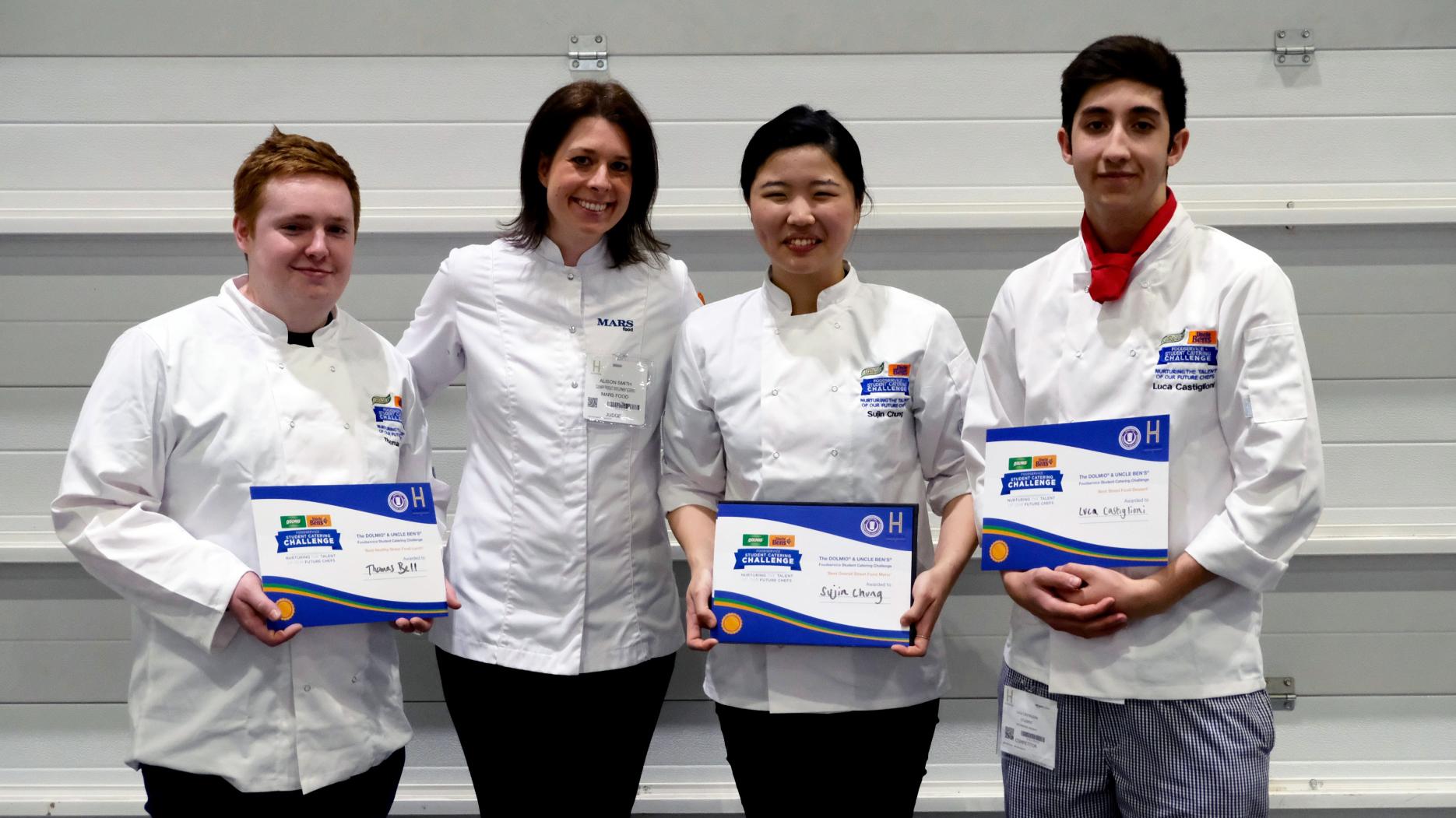Dolmio & Uncle Ben's Foodservice Student Catering Challenge winners
