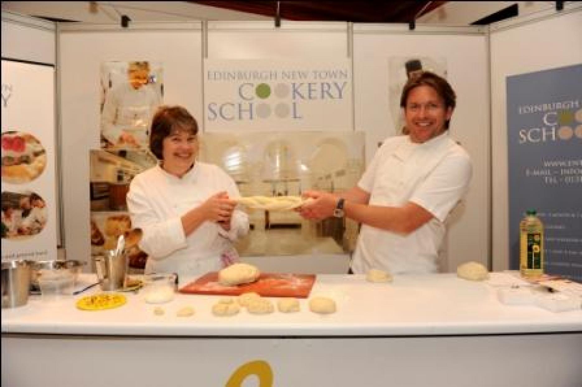 ENTCS founder and principle Fiona Burrell with TV chef James Martin