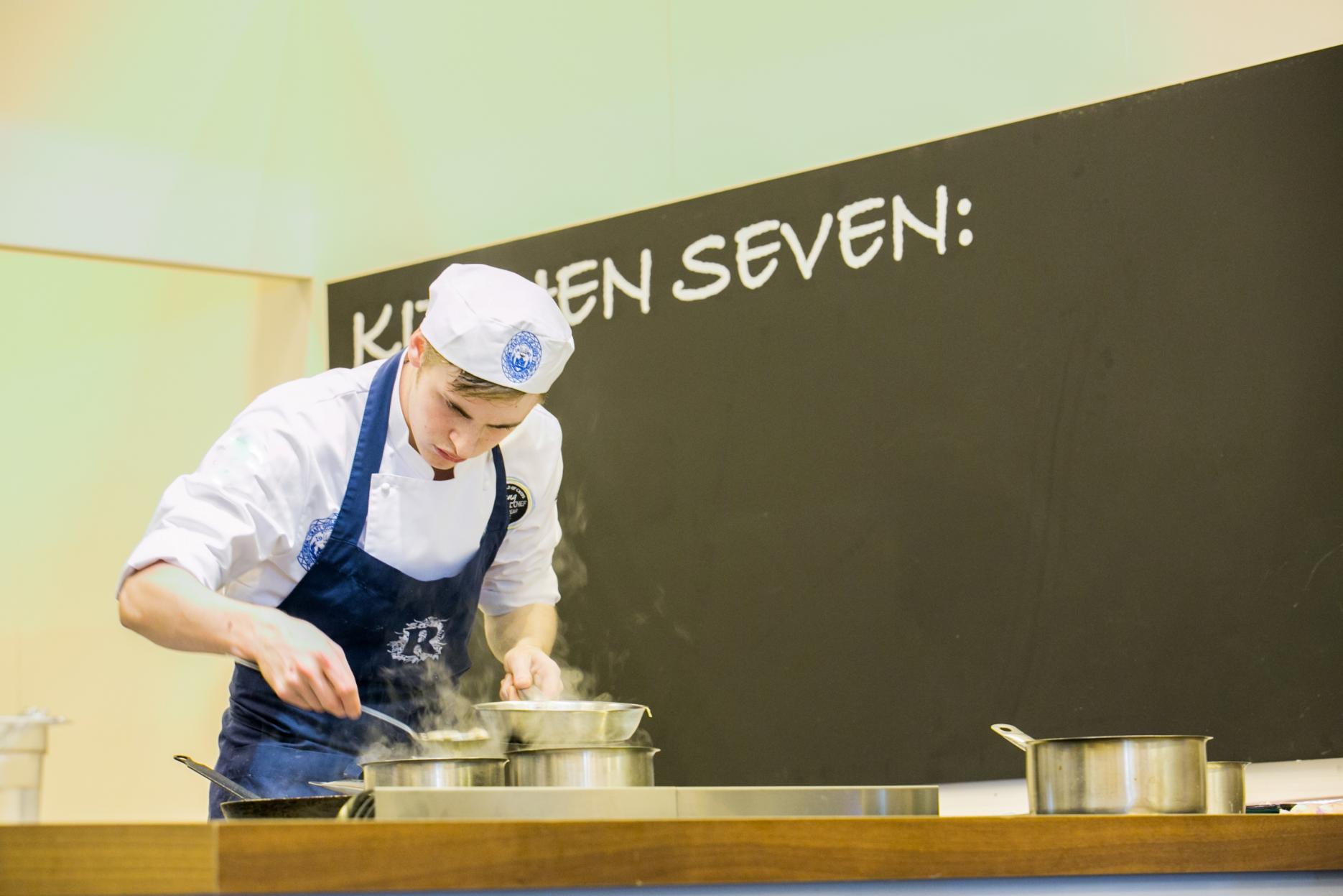 2013 North West Young Chef of the Year Daniel Akrigg in action Image of 2013 North West Young Chef of the Year Daniel Akrigg