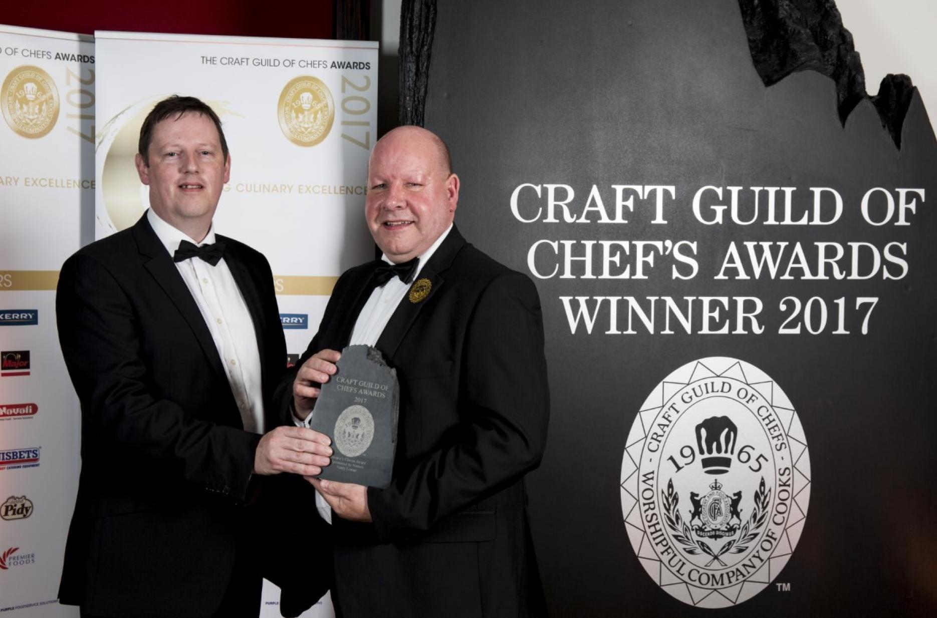 Harry Lomas MBE BEM FIH at The Craft Guild of Chefs Awards 