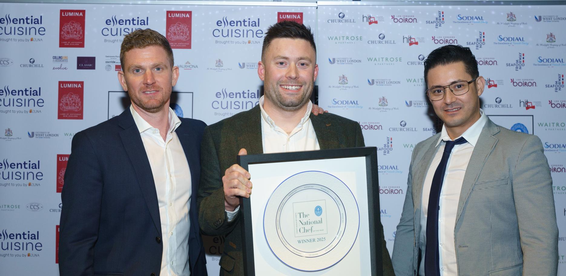 2024 NCOTY winner Orry Shand with runners-up Cleverson Cordeiro, right, and Paul Gamble