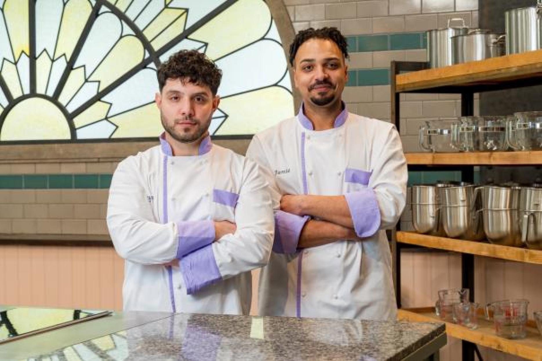 Pastry chefs Erycsson Barbosa and Jamie Akitoye Pastry chefs Erycsson Barbosa and Jamie Akitoye