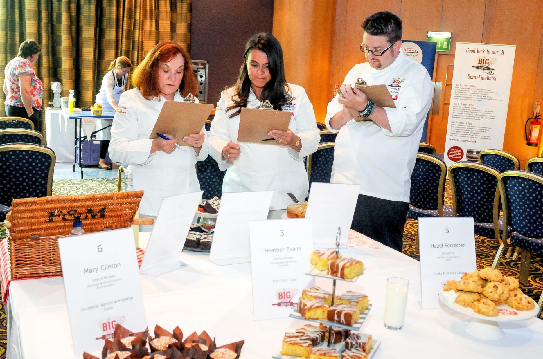 Big School Bake Off competition judges Image of Big School Bake Off competition judges