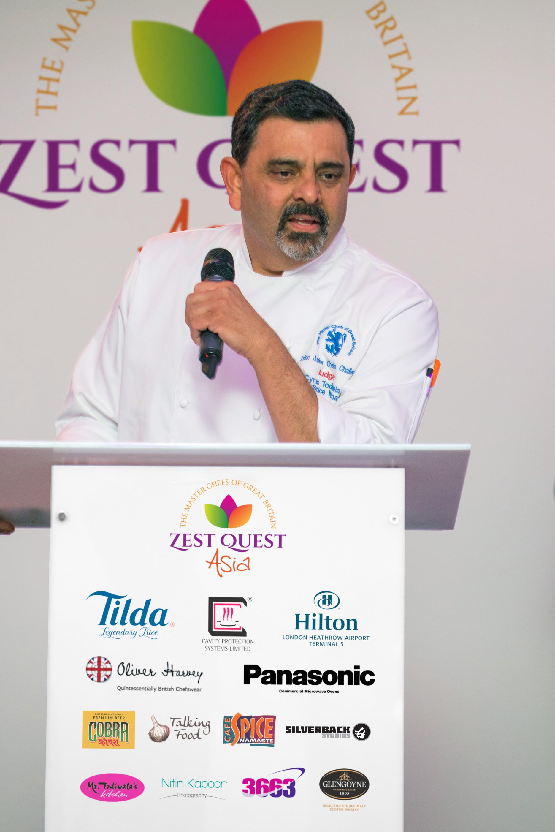 Cyrus Todiwala created the Zest Quest Asia competition Zest Quest Asia competition deadline