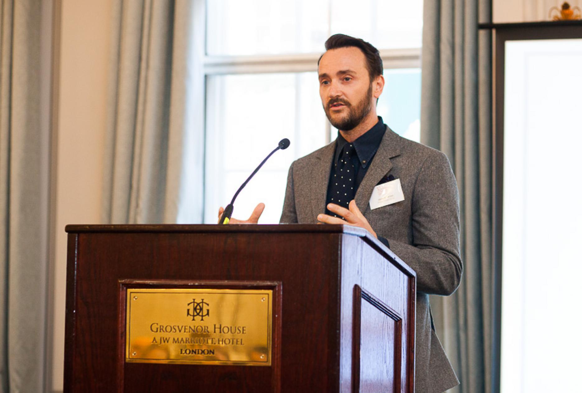 Jason Atherton speaks at the AGM
