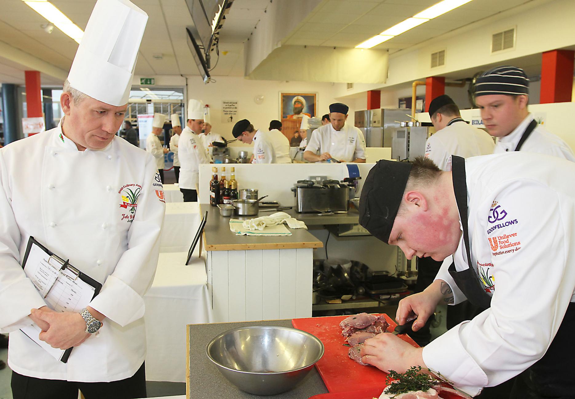 The judging process at last year's competition Search Junior Chef Wales 2015 begins next week