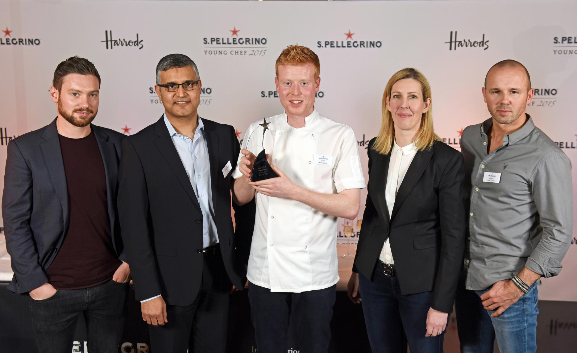 Moriarty with the 2015 competition judges S.Pellegrino Young Chef 2015 crowns UK & Ireland winner