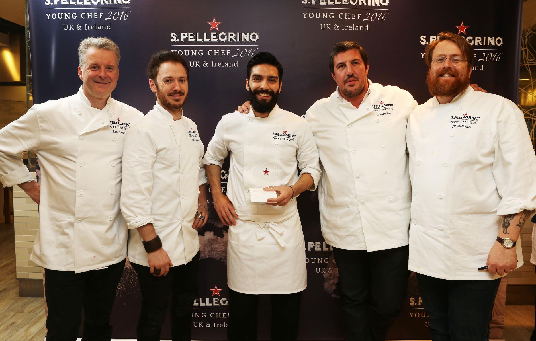 George Kataras from M Threadneedle Street with S.Pellegrino judges S.Pellegrino names UK & Ireland’s best young chef ahead of Milan final