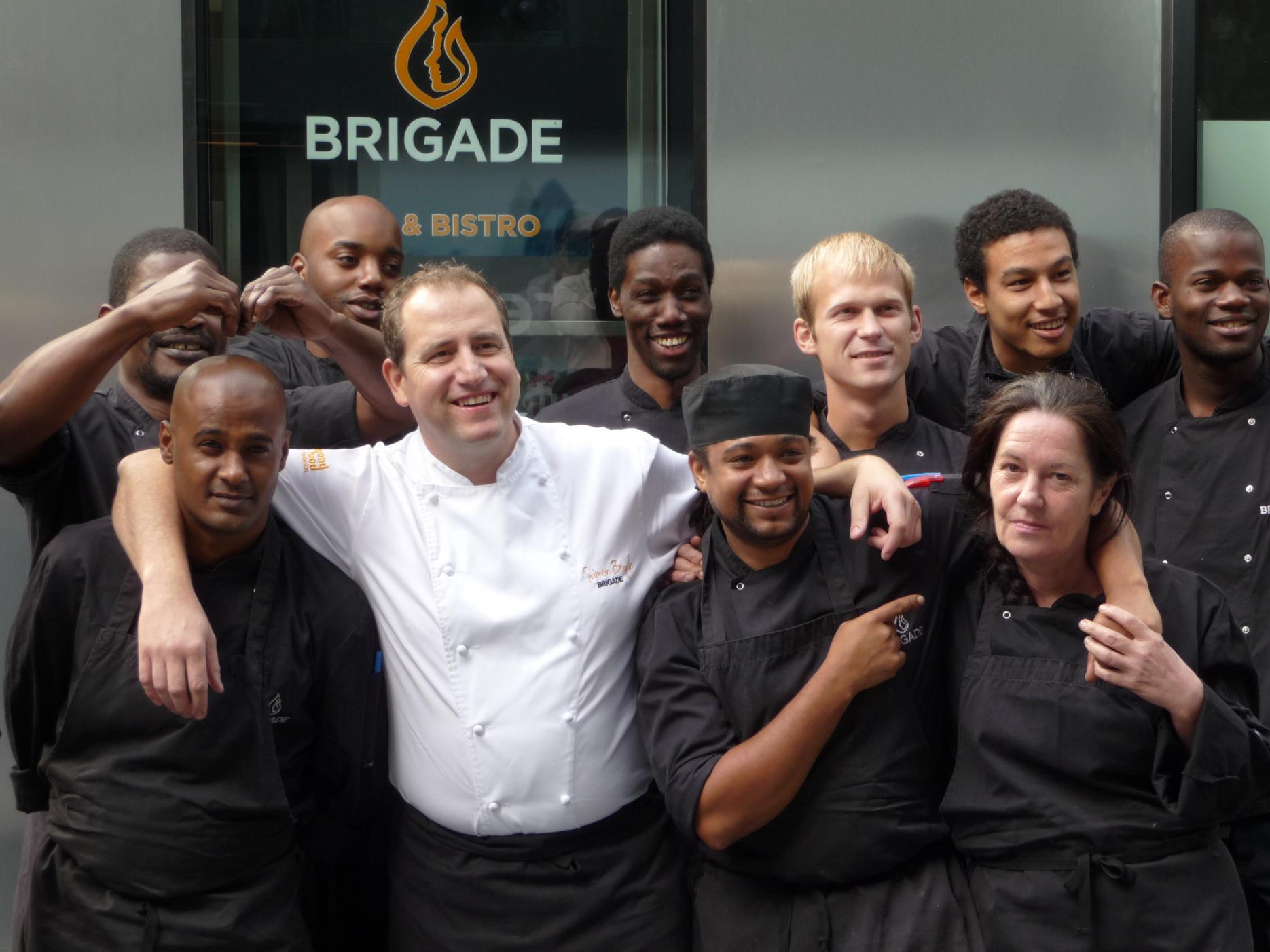 Chef Simon Boyle and his brigade Image of Chef Simon Boyle and his brigade