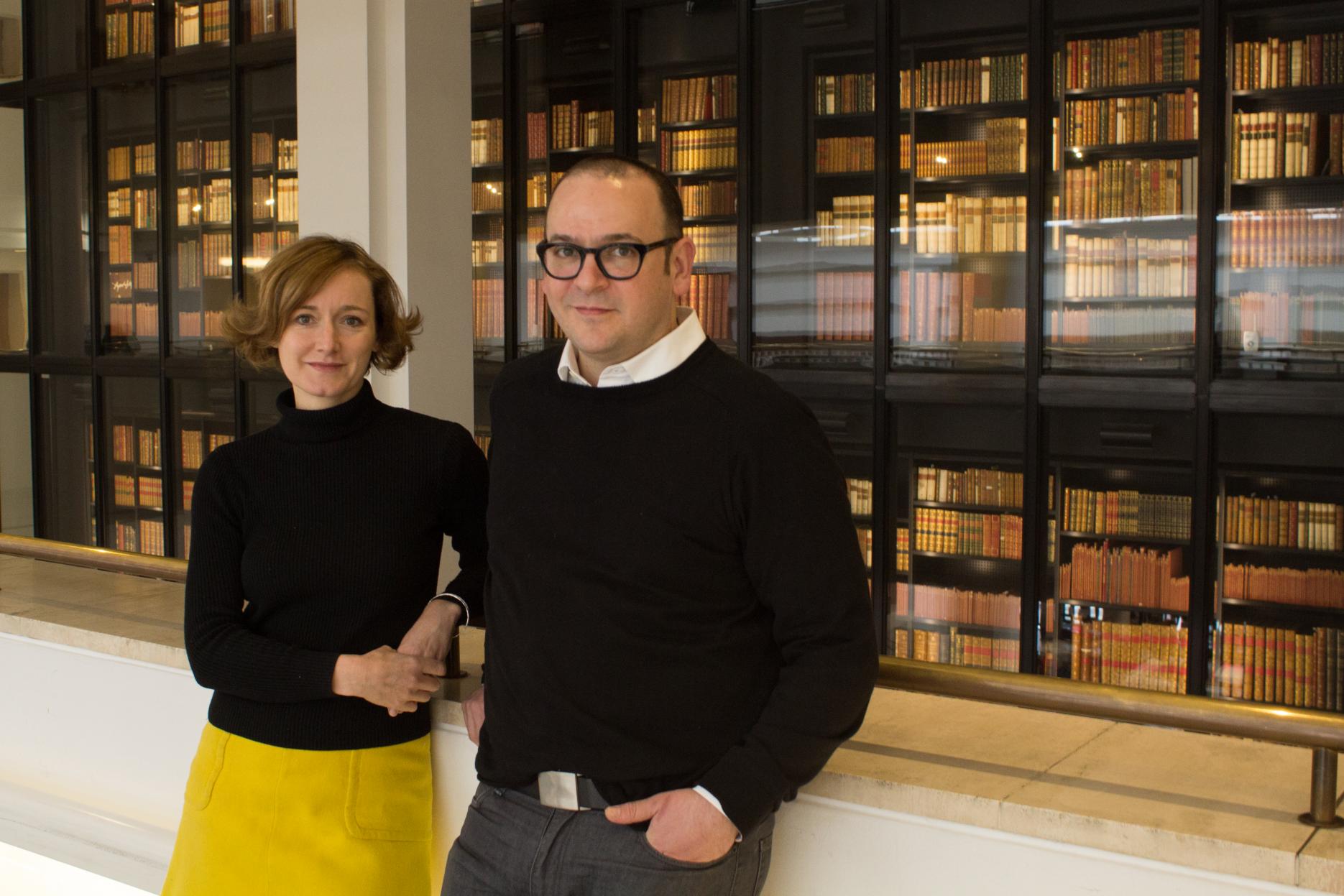 (L-R) Polly Russell, food historian and curator at the British Library with chef Francisco Migoya