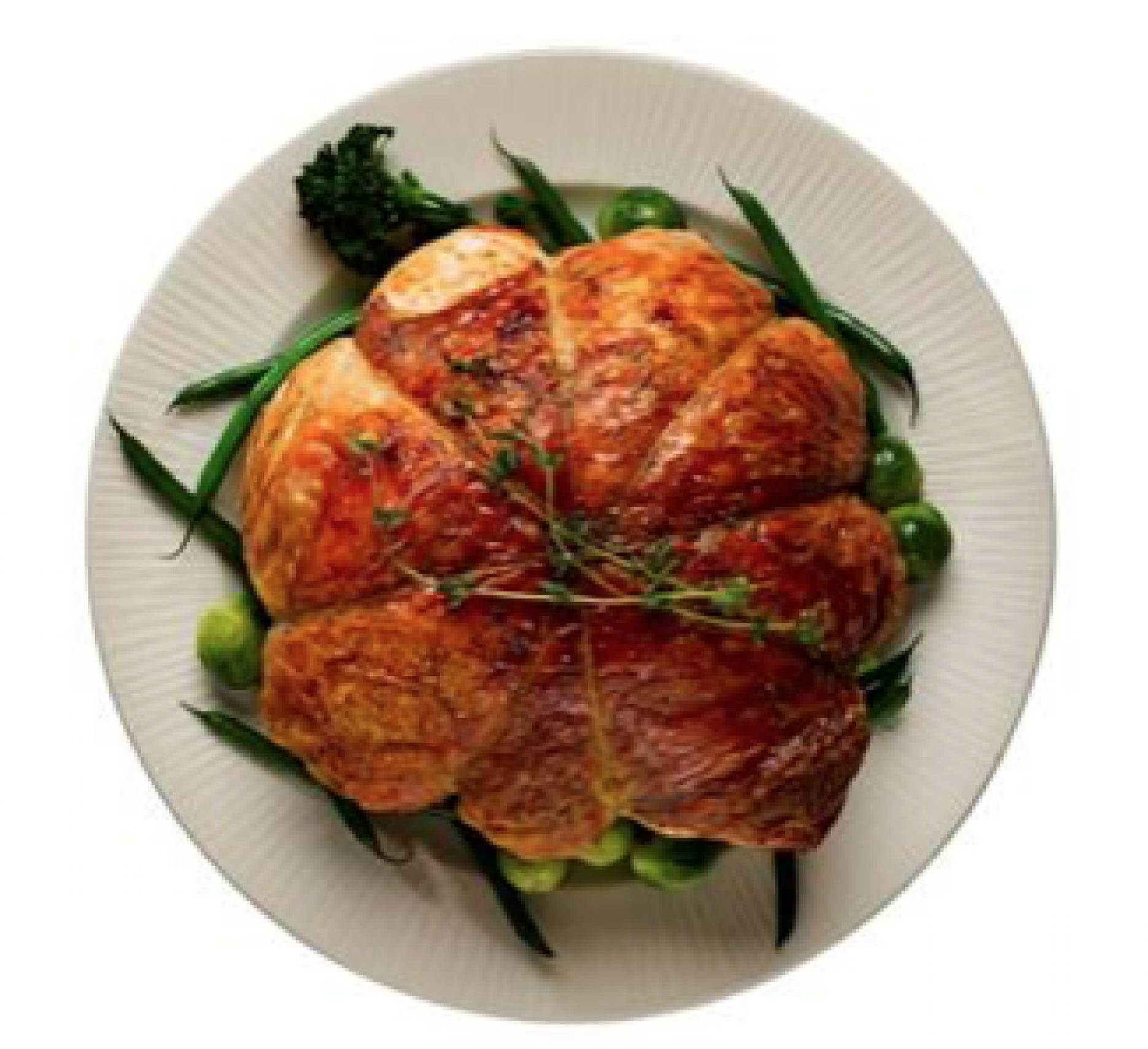 The turkey ‘cushion’ with pork and orange stuffing