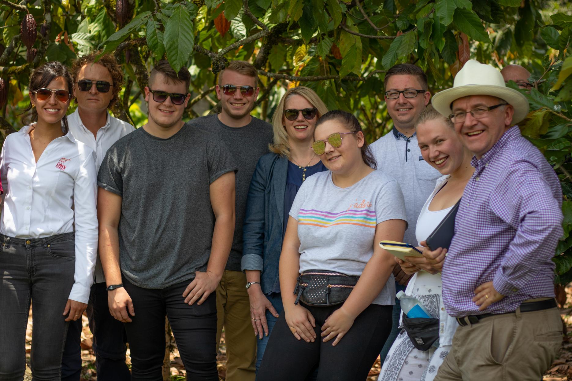 Visiting the chocolate plantation