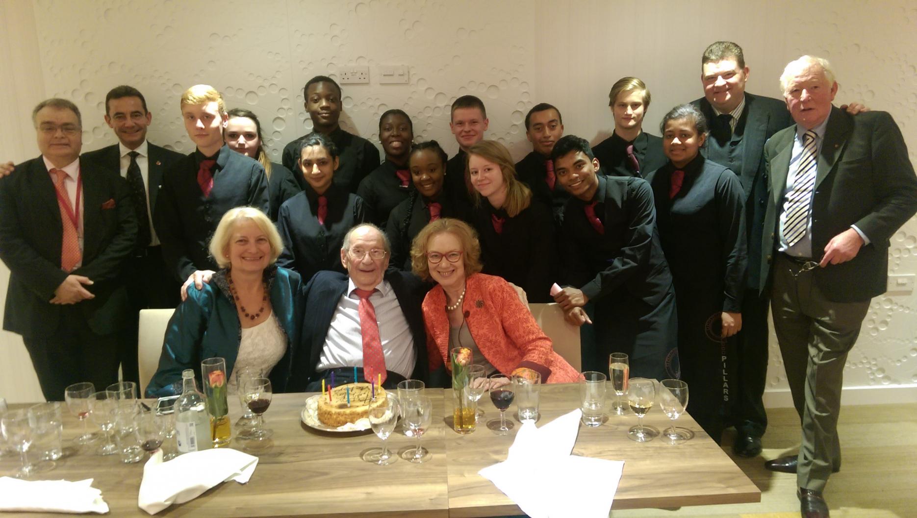 Victor Ceserani celebrating his 95th birthday Victor Ceserani MBE dies aged 97