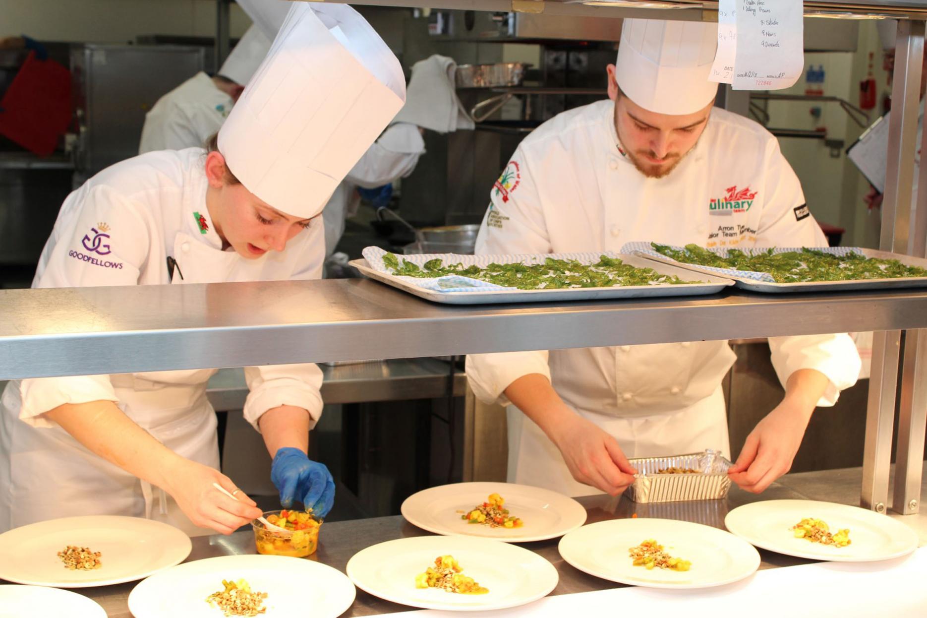 Junior culinary team Wales competing in the Battle for the Dragon 2018
